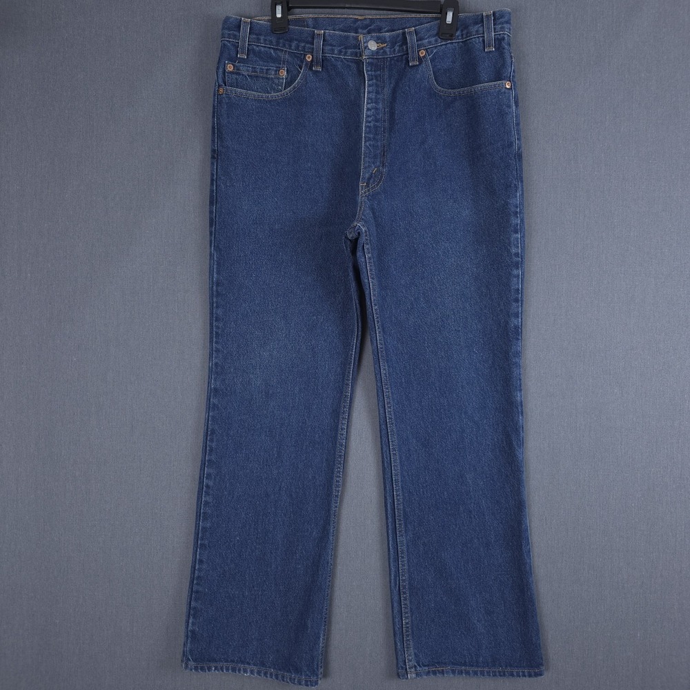 Vintage Levis 517 Jeans Mens 38x30 (Fits 35x30) Blue Boot Cut Denim USA Made Y2K